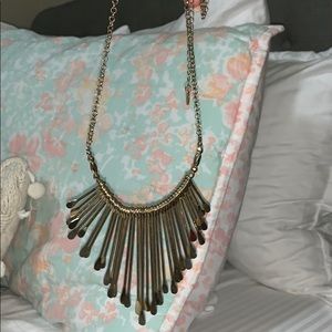 Gold statement necklace